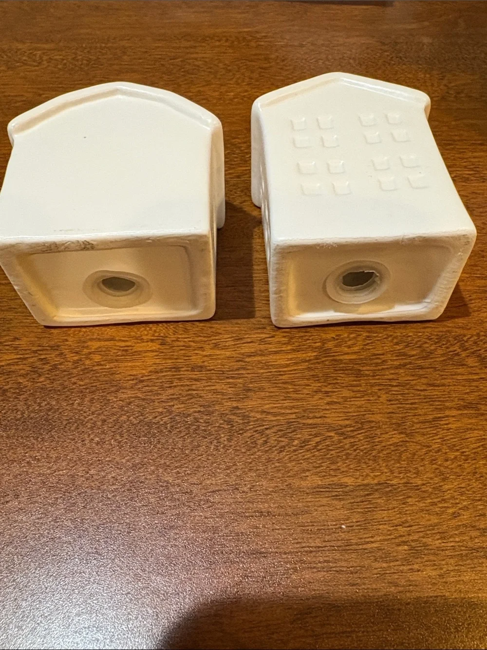 White Ceramic Farm House Salt and Pepper Shaker Set - Home Accents
